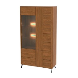 Витринен шкаф с две врати и осветление, колекция Jantar N
