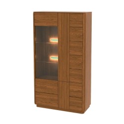 Витринен шкаф с две врати и осветление, колекция Jantar C