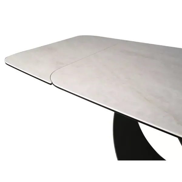Разтегателна маса Infinity Ceramic с медна основа и плот в бежов мат