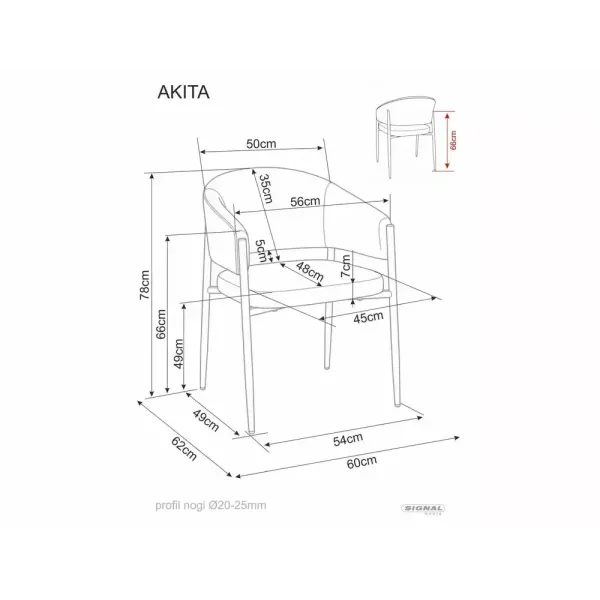 Trapezen stol Akita Бежов