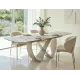 Разтегателна маса Infinity Ceramic с кашмирена основа и плот в бежов мат