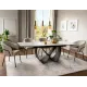 Разтегателна маса Infinity Ceramic с черна основа и плот в бял мат