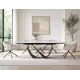 Разтегателна маса Infinity Ceramic с черна основа и плот в бял мат
