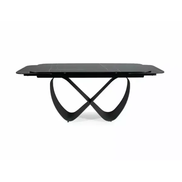 Разтегателна маса Infinity Ceramic с черна основа и черен плот