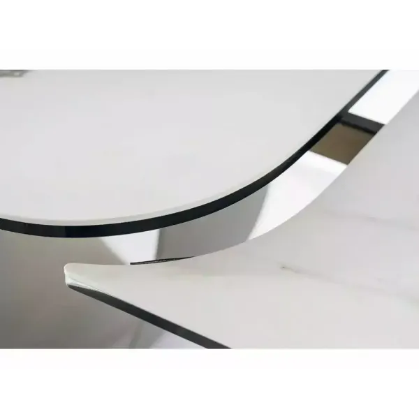Разтегателна маса Infinity Ceramic с медна основа и бял плот