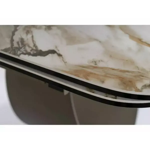 Разтегателна маса Infinity Ceramic с медна основа и бял плот