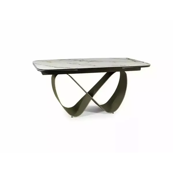 Разтегателна маса Infinity Ceramic с медна основа и бял плот
