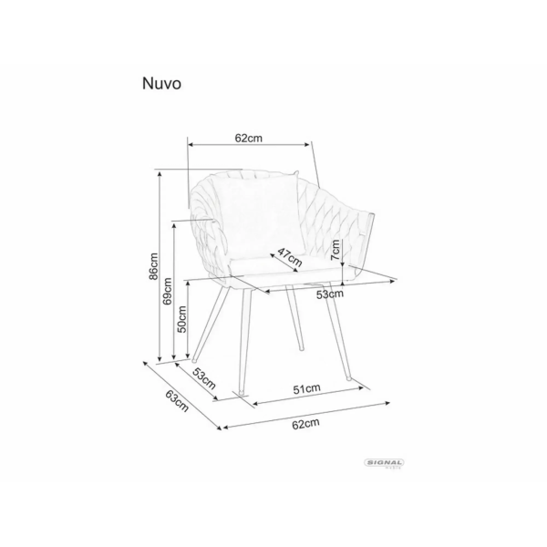 Трапезен стол Nuvo - Bluvel 30 - на склад