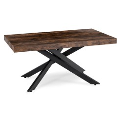 Маса HAMPTON 160-240 cm Дъб Рустикален/Черен