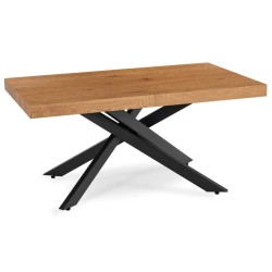 Маса HAMPTON 160-240 cm Дъб /Черен
