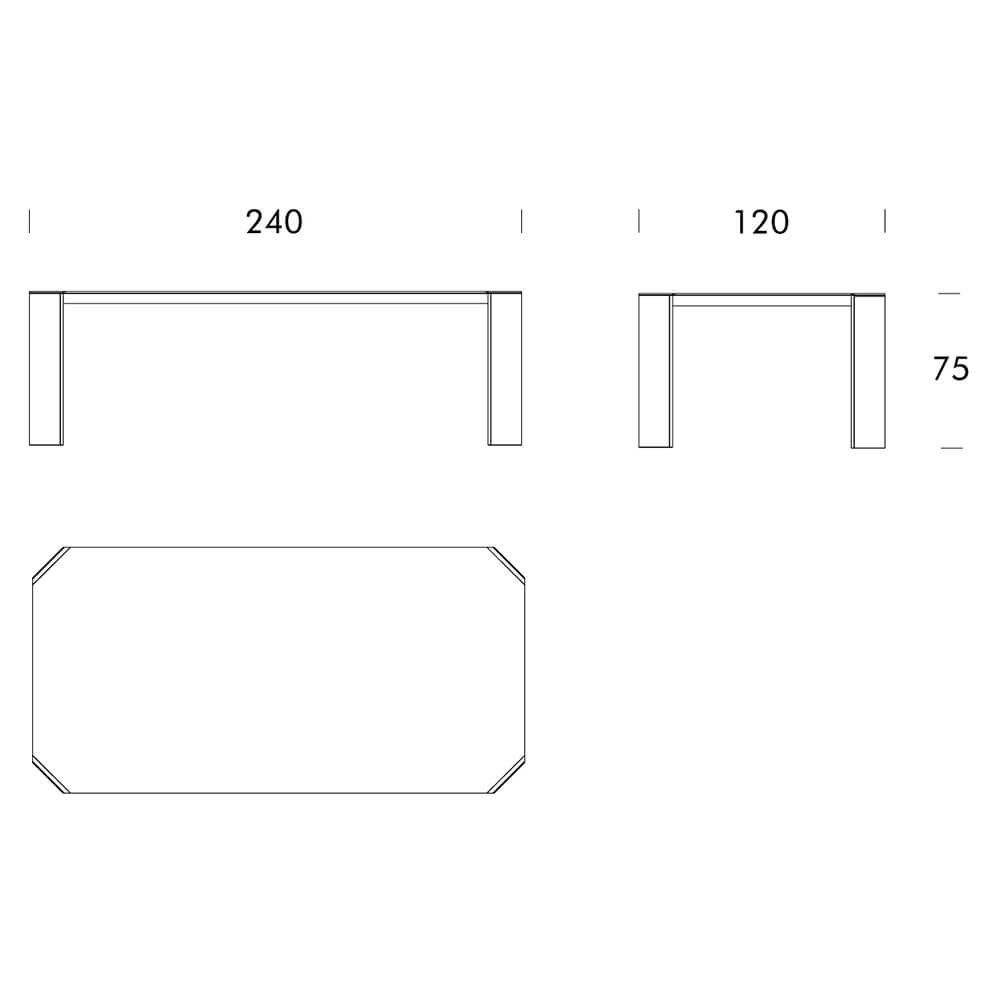 Panta Collection Table Panta Rei dining table by Tonin Casa, Italy | Esteta Interiori